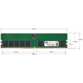 PHS-memory 48GB DDR5 ECC UDIMM 5600MHz PC5-44800E atminties modulis, skirtas ASRock IMB-X1715 (SP574761)