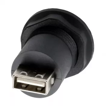 EXSYS EX-49213 skydelio tvirtinimo adapteris USB-B (moteriškas) į USB-A (moteriškas), USB 2.0, metalinis korpusas