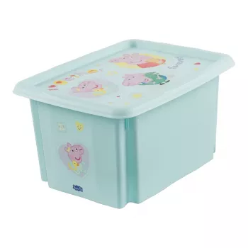 keeeper karolina Peppa Pig dėžė daiktams laikyti, 15 litrų, sukraunama ir įdedama viena į kitą, su dangčiu, PP, akvamarino spalvos, 1 vnt. 1223662433600