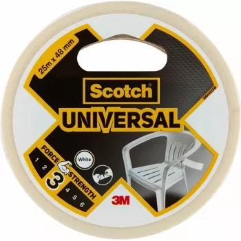 3M Scotch Universal Tape 2000 balta 48 mm x 25 m, 6 ritinėliai - universali PE plėvelės juosta rišimui, tvirtinimui, remontui ir sandarinimui 7100205295