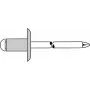 GESIPA aklinė kniedė 4,0 x 12,0 mm aliuminis/plienas su didele galvute - 500 vnt. (1454097)