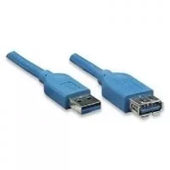EXSYS EX-K1630-1 USB 3.2 Gen 1 kabelis, USB-A į USB-B, 1 m, mėlynas