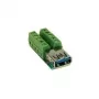 EXSYS EX-49060 adapteris, 10 kontaktų USB 3.0 lizdas – gnybtų blokas