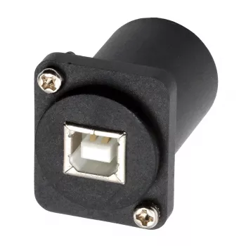 EXSYS EX-49157 D-Type USB 2.0 skydelio montavimo adapteris, USB-B (moteriškas) į USB-A (moterišką)