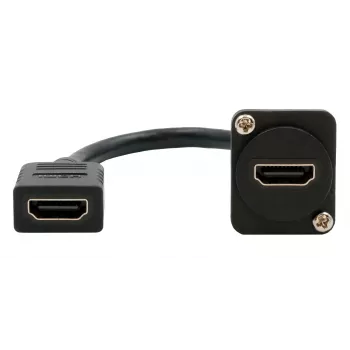 EXSYS D-Type HDMI Female to Female Cable Adapter 20 cm 4K 60Hz Panel Mount EX-49163