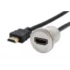 EXSYS EX-49180 Metalinis panelinis HDMI adapteris, moteriškas į vyrišką, 30 cm