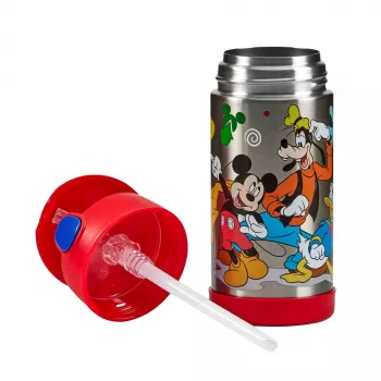 THERMOS FUNTAINER termosas su šiaudeliu, Disney Mickey, 0,35 L, nerūdijantis plienas, PP dangtelis 4113.411.035