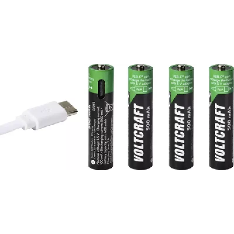 VOLTCRAFT Micro (AAA) Li-Ion akumuliatorius 500 mAh 1,5 V, 4 vnt. (VC-17275565)
