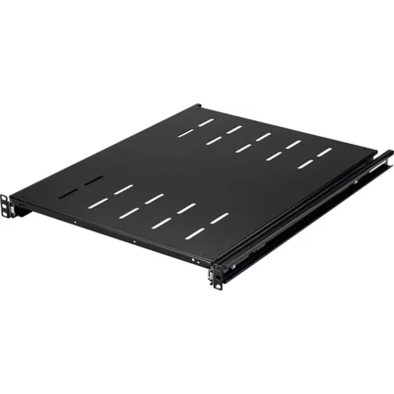 Renkforce RF-7112942 19 inch 1U ištraukiama serverinės spintos lentyna, juoda
