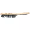 C.K Tools T6238 4 vielinis šepetys su medine rankena, 4 eilės, grūdintas ir atleistas plienas