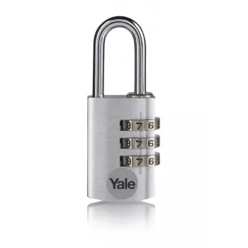 Yale YE3CB/38/131/1/S 38mm sidabrinė kombinacinė spyna
