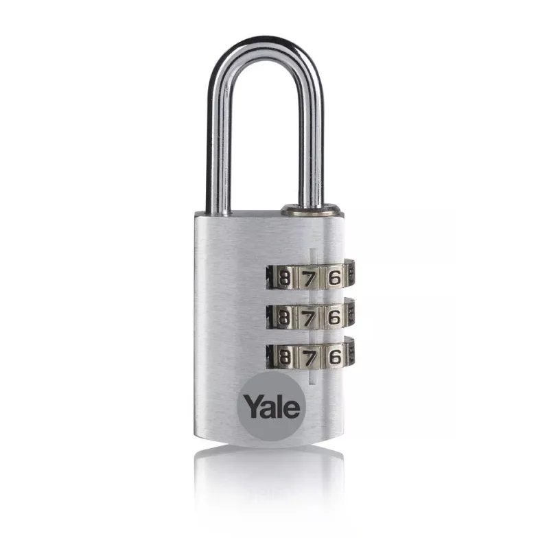 Yale YE3CB/38/131/1/S 38mm sidabrinė kombinacinė spyna