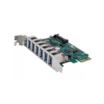 EXSYS USB 3.2 Gen 1 PCIe plėtimo kortelė su 7 prievadais (VIA lustas) EX-11088-2