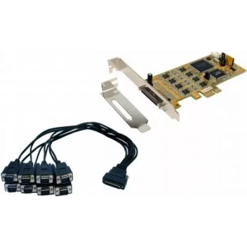 EXSYS EX-45368 PCIe 8 prievadų RS-232/422/485 nuoseklioji plokštė su žemo profilio laikikliu (SystemBase)