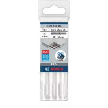 BOSCH PRO SDS Plus-5X gręžtuvas plaktukinis grąžtas 8x50x110 mm 2608833898