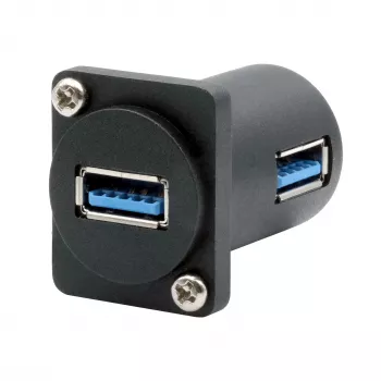 EXSYS EX-49154 D-Type adapteris USB-A female to female 90°, USB 3.2 Gen 1