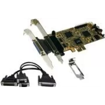 EXSYS EX-44344 2S/2P PCI-Express daugiafunkcė I/O plokštė su aštuonkojo kabeliu, RS232 ir IEEE1284