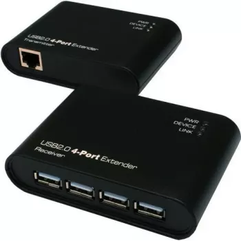 EXSYS EX-1445 Gigabit Ethernet prailgintuvas per 2 laidus, 500 m, juodas