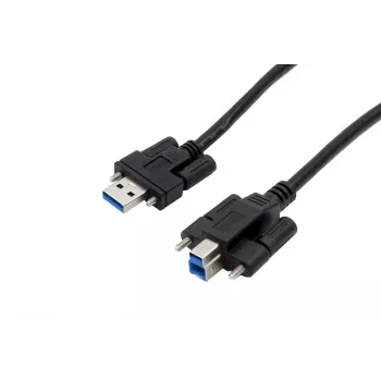 EXSYS EX-K1572V USB 3.0 kabelis, 2m, Type A Male to Type B Male, juodas