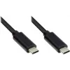 EXSYS EX-K1585-0.2 USB-C į USB-C kabelis 0,2 m juodas USB 3.2 Gen 1 5Gbps 60W PD