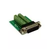 EXSYS EX-49010 15 kontaktų D-SUB moteriškas į 16 kontaktų gnybtų bloko adapteris, žalias/sidabrinis