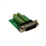EXSYS EX-49010 15 kontaktų D-SUB moteriškas į 16 kontaktų gnybtų bloko adapteris, žalias/sidabrinis