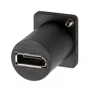 EXSYS EX-49151 D-Type panelinis DisplayPort moteriškas į moterišką adapteris, 8K 30Hz, HDR, DSC, HDCP 2.2, auksuoti kontaktai