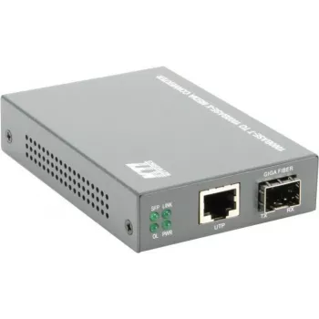 KTI Networks KGC-300 Gigabit Ethernet media konverteris, RJ45 į SFP, daugiamodis/vienmodis