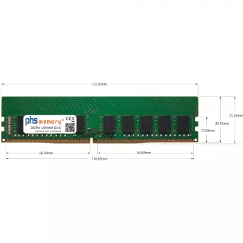PHS-memory 32GB DDR4 ECC UDIMM 3200MHz PC4-25600E RAM, skirta QNAP TS-h977XU-RP-3700X-32G SP609125
