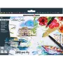 Faber-Castell Eberhard Faber Artist Color dvigubo antgalio flomasterių rinkinys, 24 vnt., plonas ir teptuko antgaliai, įvairios spalvos 558224