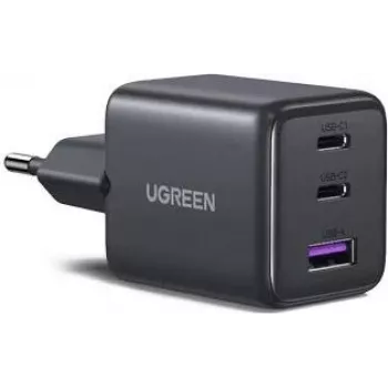 UGREEN 30W 3 portų GaN II greitasis sieninis įkroviklis USB-A ir 2 x USB-C juodas (55536)
