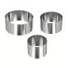 Metaltex apvalūs nerūdijančio plieno maisto formavimo žiedai, 3 vnt., sidabrinės spalvos, 45 mm aukščio 204536010
