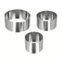 Metaltex apvalūs nerūdijančio plieno maisto formavimo žiedai, 3 vnt., sidabrinės spalvos, 45 mm aukščio 204536010