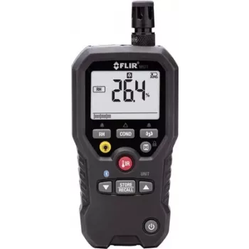 FLIR MR77 drėgmės matuoklis su pin ir be pin (pinless) jutikliais, IR termometru, higrometru ir Bluetooth METERLiNK