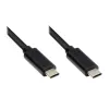 EXSYS EX-K1585-0.5 USB-C į USB-C kabelis, 0,5 m, juodas