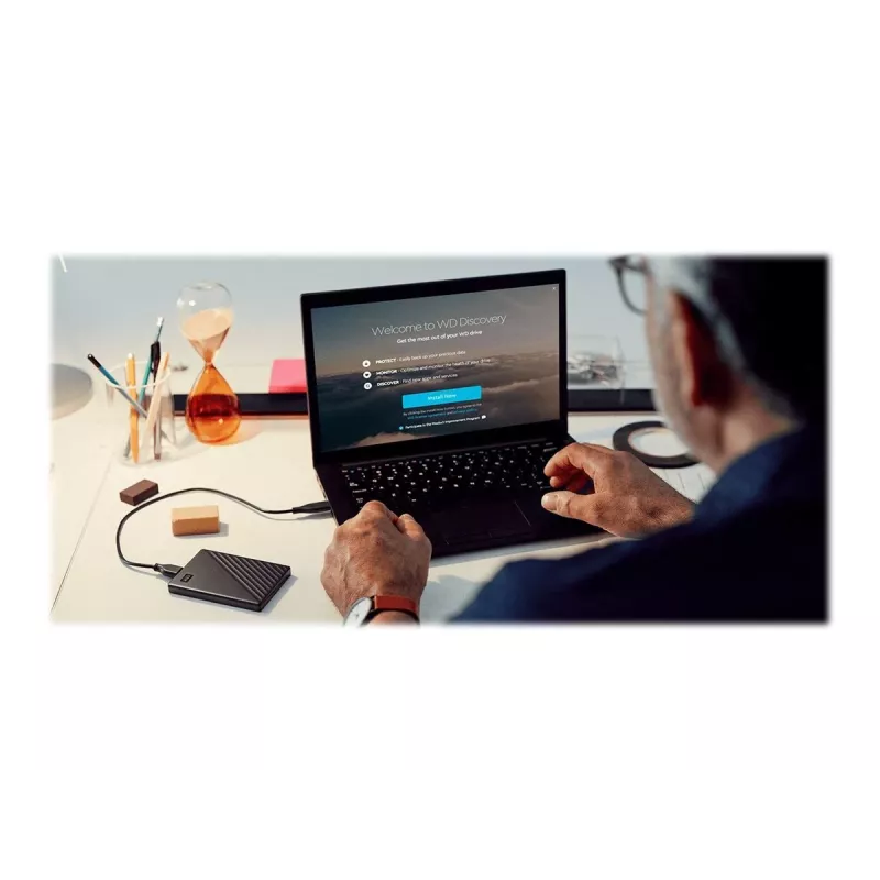 Western Digital My Passport 5TB nešiojamasis išorinis kietasis diskas USB 3.2 Gen 1, juodas WDBPKJ0050BBK