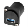 EXSYS EX-49155 USB 3.2 Gen 1 D-Type skydelio montavimo adapteris, USB-A (moteriškas) į USB-B (moterišką)