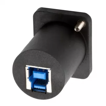 EXSYS EX-49155 USB 3.2 Gen 1 D-Type skydelio montavimo adapteris, USB-A (moteriškas) į USB-B (moterišką)