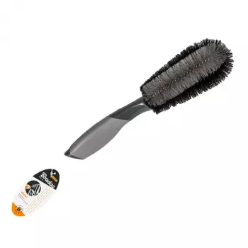 Bradas ES2611 ratlankių šepetys, plastikinis kotas, antracito spalvos, stori minkšti šeriai, 290 mm