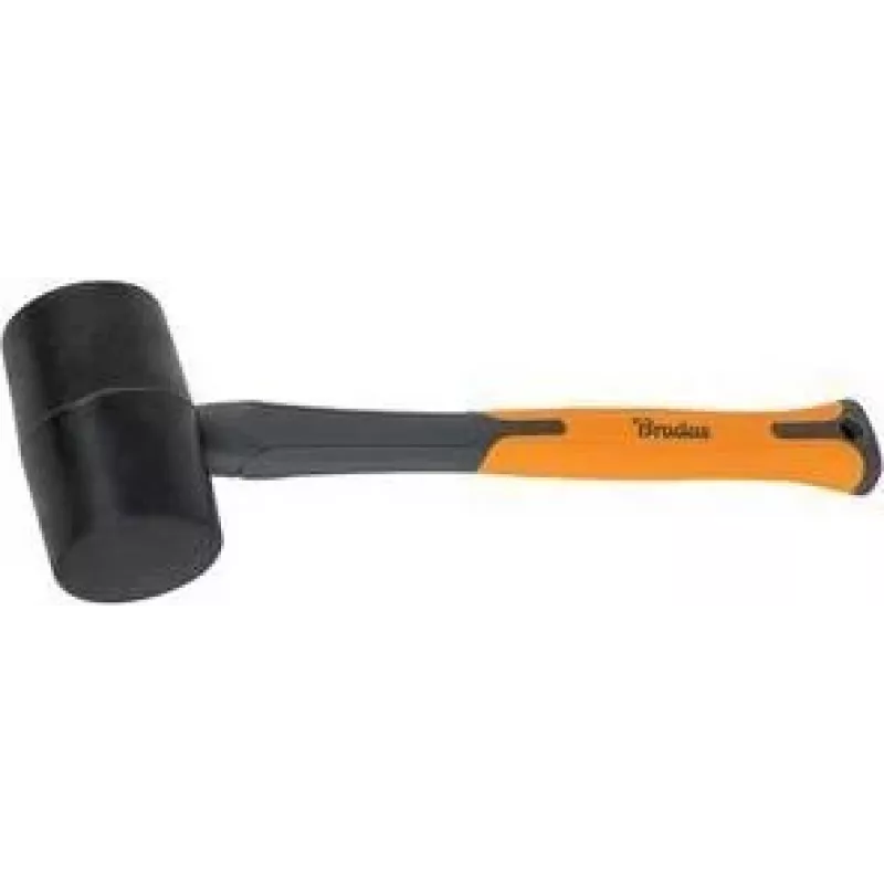 Bradas guminis plaktukas 450 g, antracito/oranžinės spalvos, 340 mm stiklo pluošto kotas su neslystančia TPR danga, DIY-HF6045