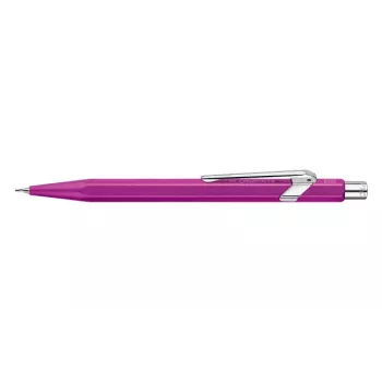 CARAN D'ACHE 844 Colormat-X mechaninis pieštukas 0,7 mm, violetinio satino aliuminio šešiakampis korpusas 844.605
