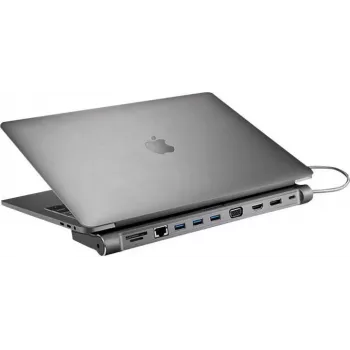 XTREMEMAC XWH-CDH-13 12 prievadų USB-C doko stotis, Space Gray