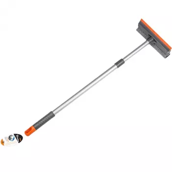 Bradas ES2110 teleskopinis automobilio langų valytuvas su kempine ir guminiu šluostuku, 600-950 mm, 200 mm kempinės plotis