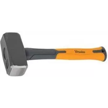 Bradas DIY-HF5100 skaldymo plaktukas, 1000 g galvutė, antracito/oranžinės spalvos, 280 mm stiklo pluošto kotas su neslystančia TPR rankena, 1 vnt.