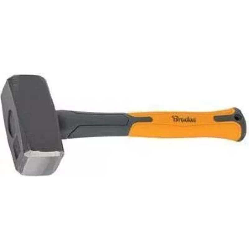 Bradas DIY-HF5100 skaldymo plaktukas, 1000 g galvutė, antracito/oranžinės spalvos, 280 mm stiklo pluošto kotas su neslystančia TPR rankena, 1 vnt.