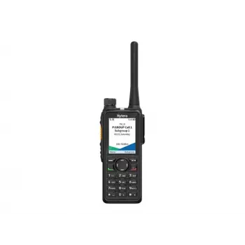 Hytera HP785G BT V1 VHF skaitmeninis/analoginis dvipusis radijas su GPS, Bluetooth, 2400mAh baterija, staline įkrovimo stotele, antena ir diržo laikikliu