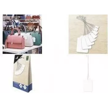 Kangaro Goods Tag, 13 x 20 mm, balti, 500 vnt., aukštos kokybės kartonas su tvirtu pakabinimo kilpeliu (K-700101)