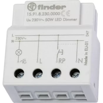 Finder elektroninis dimmeris 230V AC, maks. 50W LED, DIN bėgiui, 15.91.8.230.0000