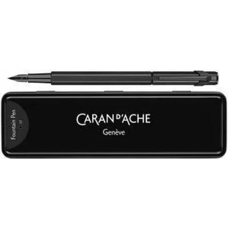 Caran d'Ache 849 Black Code plunksnakotis, M (vidutinis) smaigalys, matinis juodas 840.496
