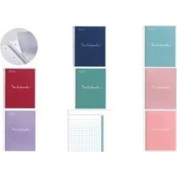MIQUELRIUS Collegeblock EMOTIONS užrašų knygelė, DIN A4, raudona Seyès, 80 lapų, 90 gsm, baltas popierius, 1 vnt. (MR2106)
